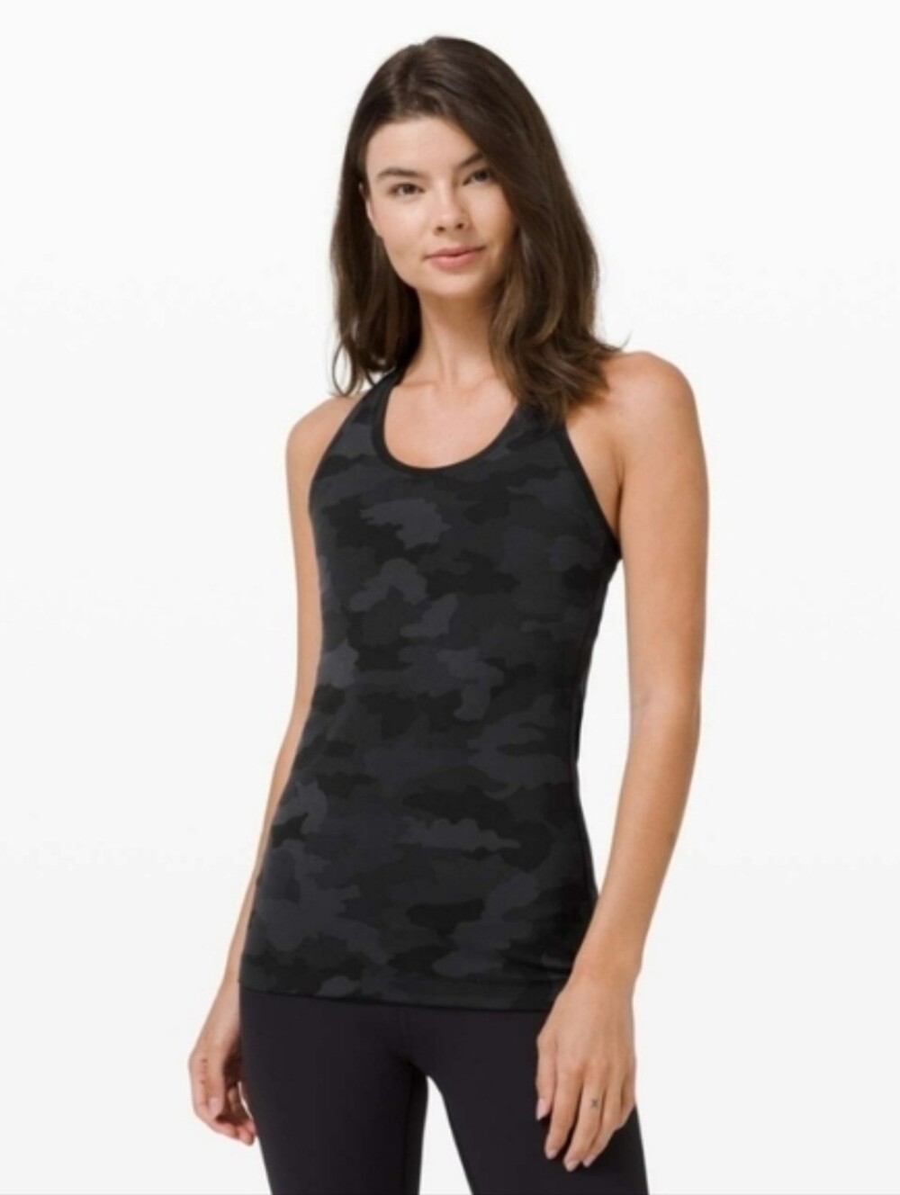 LULULEMON Black Camo Racerback Tank Top - Women P2p14 L27